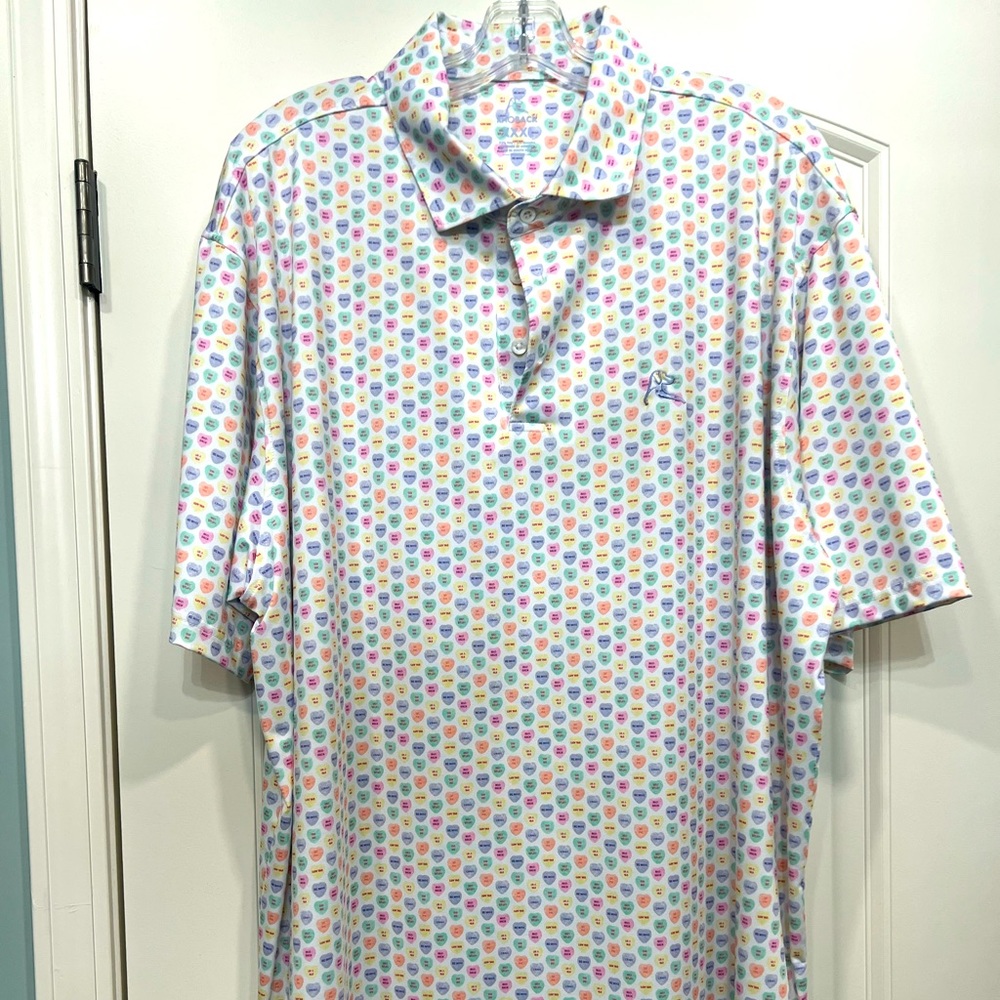Rhoback Men’s Candy Heart Polo- “The Be Mine”